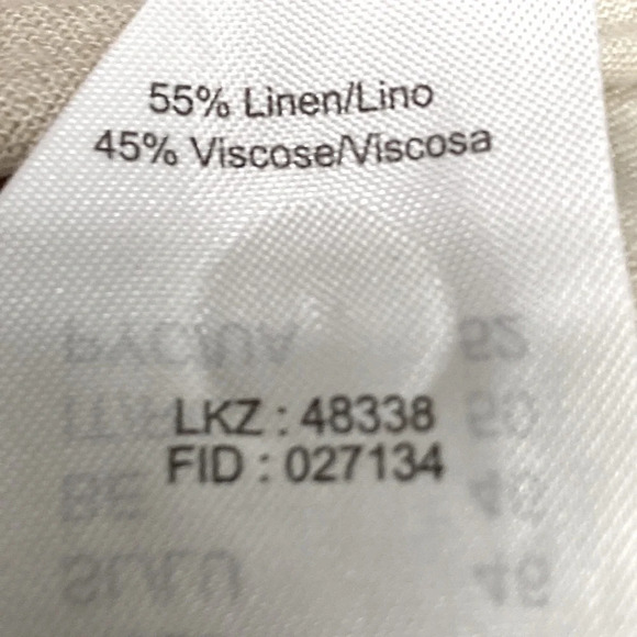 LaScana Cream Linen Blend Button Down Halter Neck Wide Leg Jumpsuit Size 12 - Picture 10 of 10